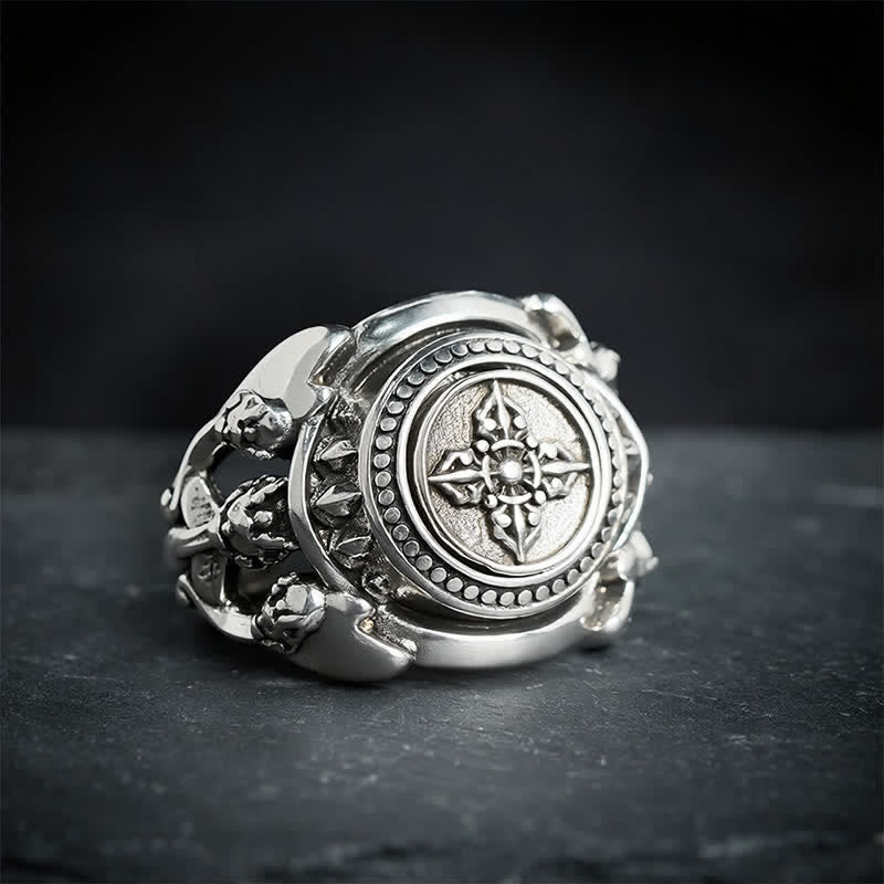 Buddha Stones Copper Vajra Open Strength Ring - 18mm-US8 - image 0