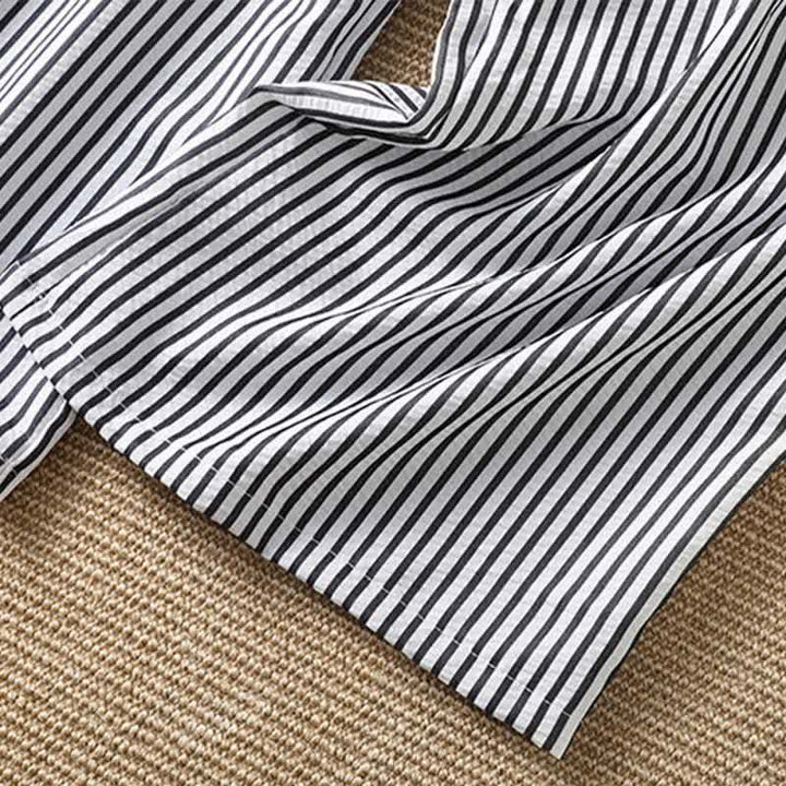 Buddha Stones Summer Casual Drawstring Striped Long Pants Women's Wide Leg Pants With Pocket - image 11