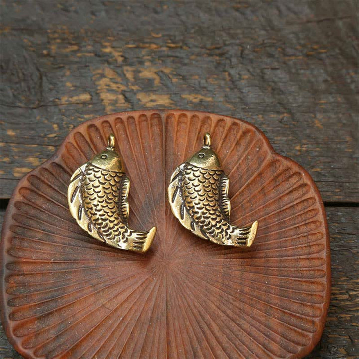 Buddha Stones Brass Koi Fish Gourd Five Emperor Coins Wealth Braided Keychains - image 15