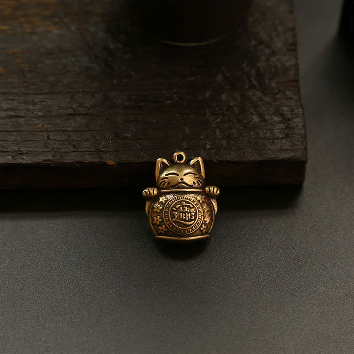 Buddha Stones Brass Lucky Cat Chinese Coin Wealth Keychains - image 19