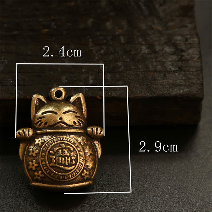 Buddha Stones Brass Lucky Cat Chinese Coin Wealth Keychains - image 20
