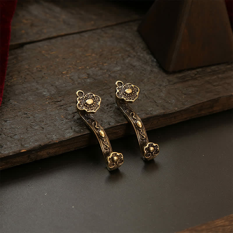 Buddha Stones Copper Pi Xiu Chinese Coin Ruyi Lotus Wealth Keychains - image 16
