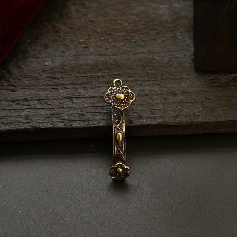 Buddha Stones Copper Pi Xiu Chinese Coin Ruyi Lotus Wealth Keychains - image 14