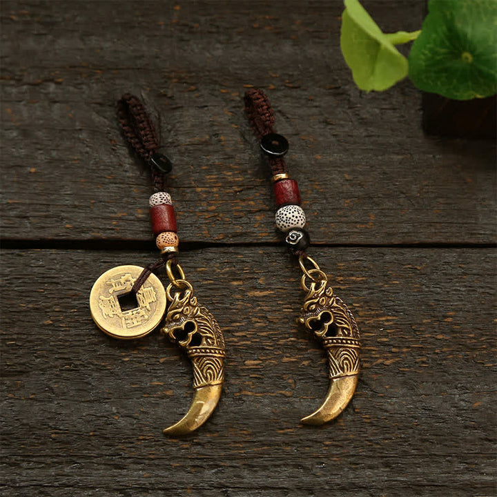 Buddha Stones Copper Pi Xiu Braided Five Emperor Coins Gourd Wealth Keychains - image 15