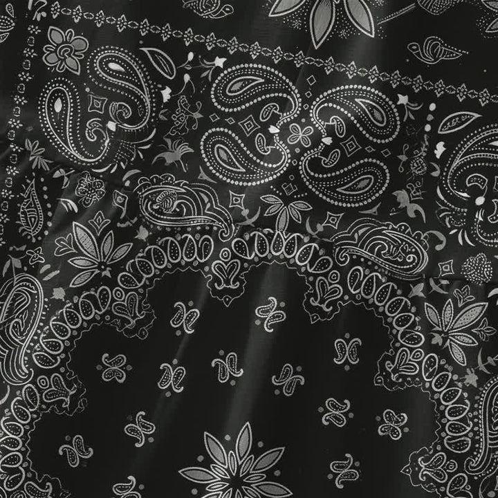 Buddha Stones Summer Casual Bandana Paisley Floral Pattern Women's Summer Sleeveless Midi Dress With Pockets - image 1