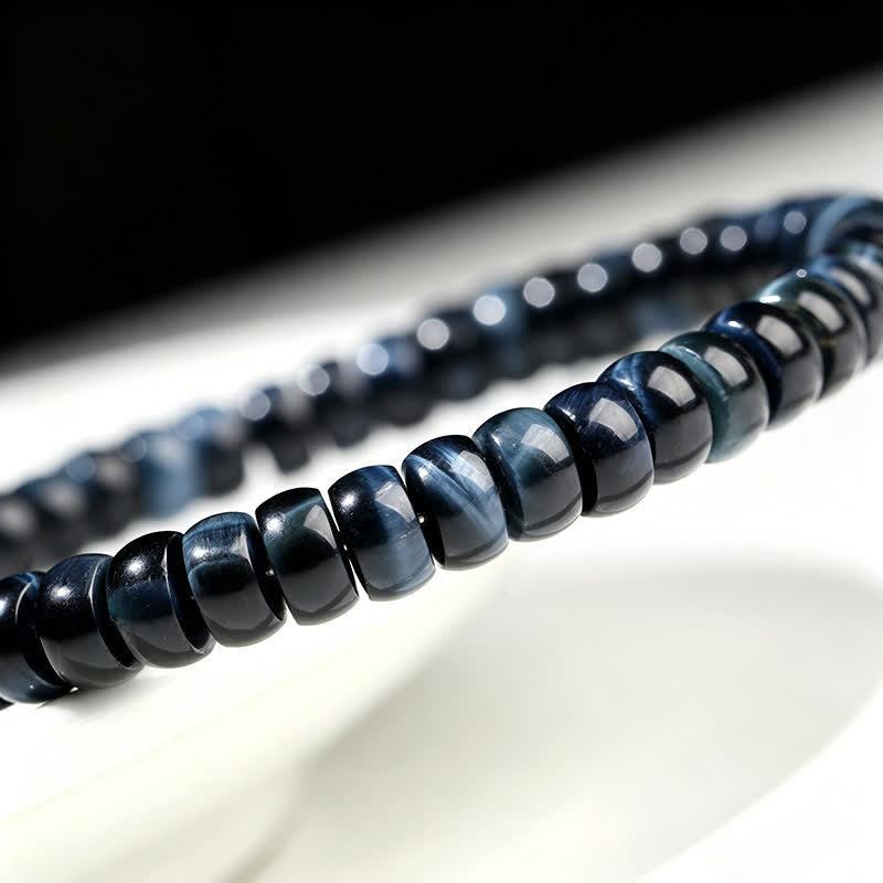Buddha Stones Blue Tiger Eye Positive Beads Bracelet - image 8