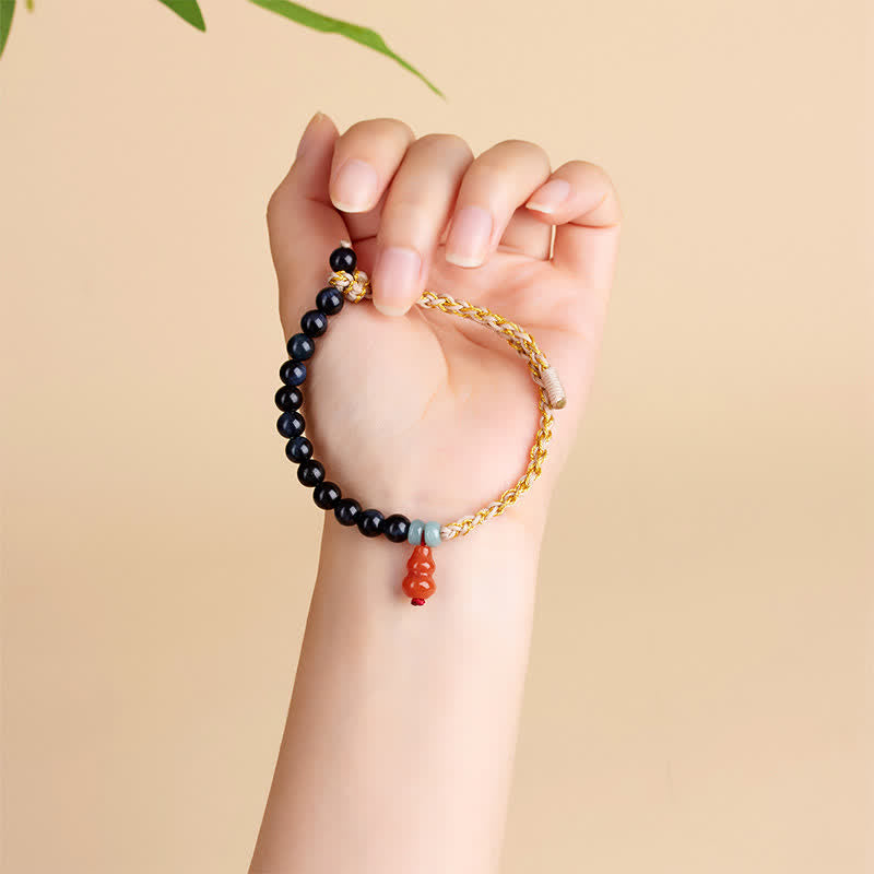 Buddha Stones Blue Tiger Eye Hand-Woven Gourd Strength Bracelet - image 4