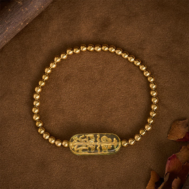 Buddha Stones Titanium Steel Liuli Om Mani Padme Hum Stimulation Bracelet - image 15