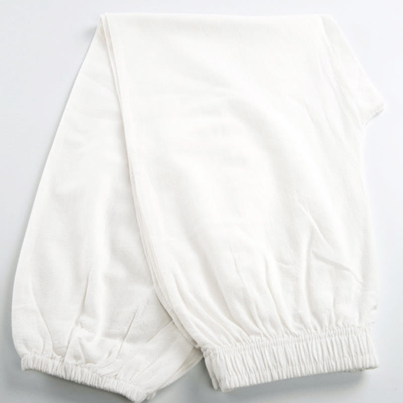 Buddha Stones Summer Solid Color Unisex Elastic Waist Tai Chi Qigong Practice Pants With Pockets - image 8