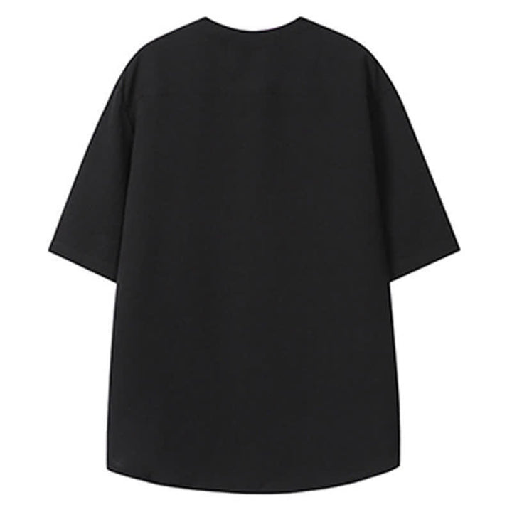 Buddha Stones Summer Tang Style Casual Mandarin Collar Embroidery Crane Men's Short Sleeve Shirts - image 16