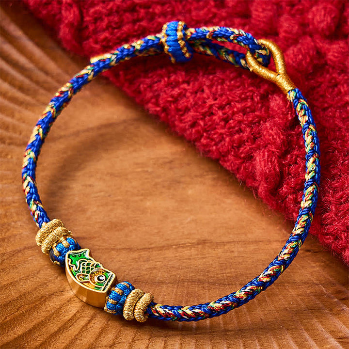 Buddha Stones Hand-Woven String Koi Fish Strength Rope Bracelet - Blue(Wrist Circumference: 5.9-7.1 in / 15-18cm) - image 15