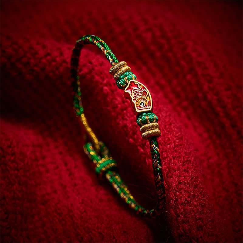 Buddha Stones Hand-Woven String Koi Fish Strength Rope Bracelet - image 3