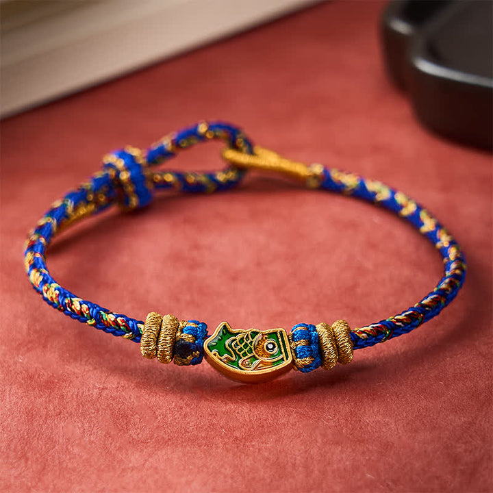 Buddha Stones Hand-Woven String Koi Fish Strength Rope Bracelet - image 17