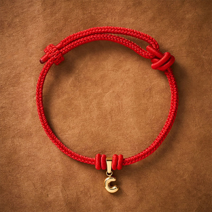 Buddha Stones Titanium Steel Letter Red String Faith Bracelet - C - 6.7–7.5 in (17–19 cm) - image 15