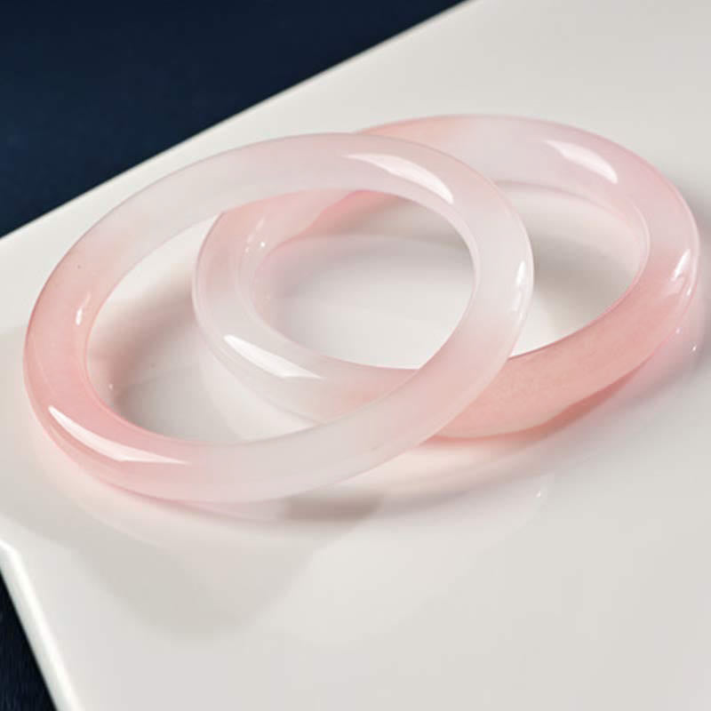 Buddha Stones Pink Crystal Love Warmth Bracelet Bangle - image 10