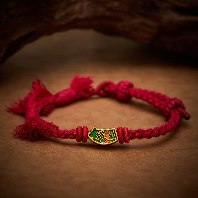 Buddha Stones Auspicious Red String Koi Fish Success Bracelet - image 7