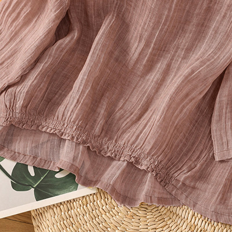 Buddha Stones Casual Summer Plain Crew Neck Women's Three Quarter Sleeve T-Shirt - image 27