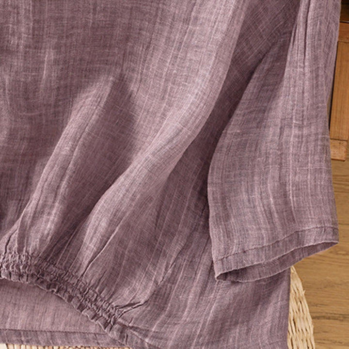 Buddha Stones Casual Summer Plain Crew Neck Women's Three Quarter Sleeve T-Shirt - image 15