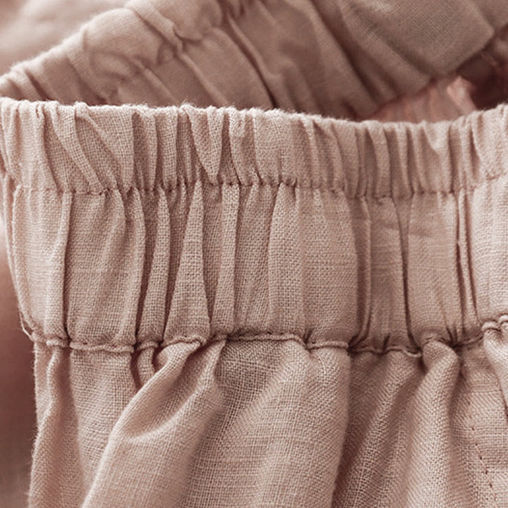 Buddha Stones Casual Plain Cropped Pants Women's Harem Pants With Pockets - image 24