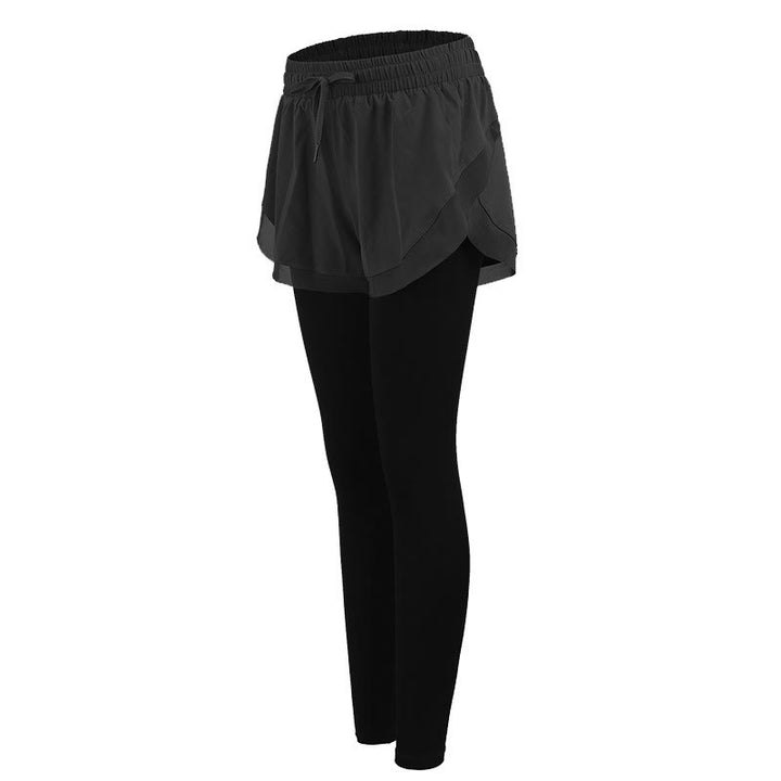 Buddha Stones 2 In 1 Sports Tights Outdoor Fitness Women's Leggings Yoga Pants - Black - US8-10，UK/AU12-14，EU40-42 (XL) - image 11