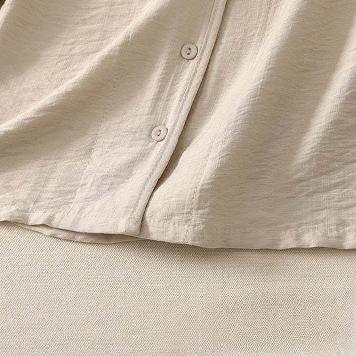 Buddha Stones Summer Casual Minimalist Button-Up Solid Women's Long Sleeve Shirts - image 11