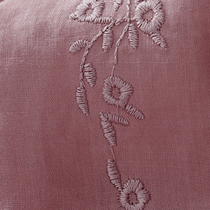 Buddha Stones Casual Women's Embroidered Flower V-neck Design Loose Half Sleeve Shirt - image 8