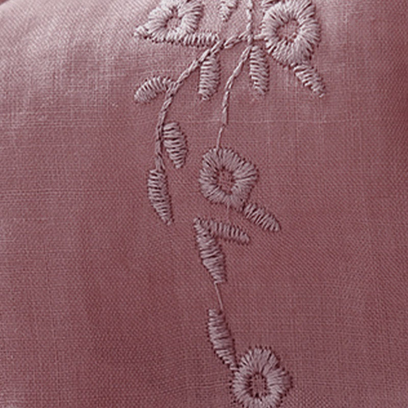 Buddha Stones Casual Women's Embroidered Flower V-neck Design Loose Half Sleeve Shirt - image 8