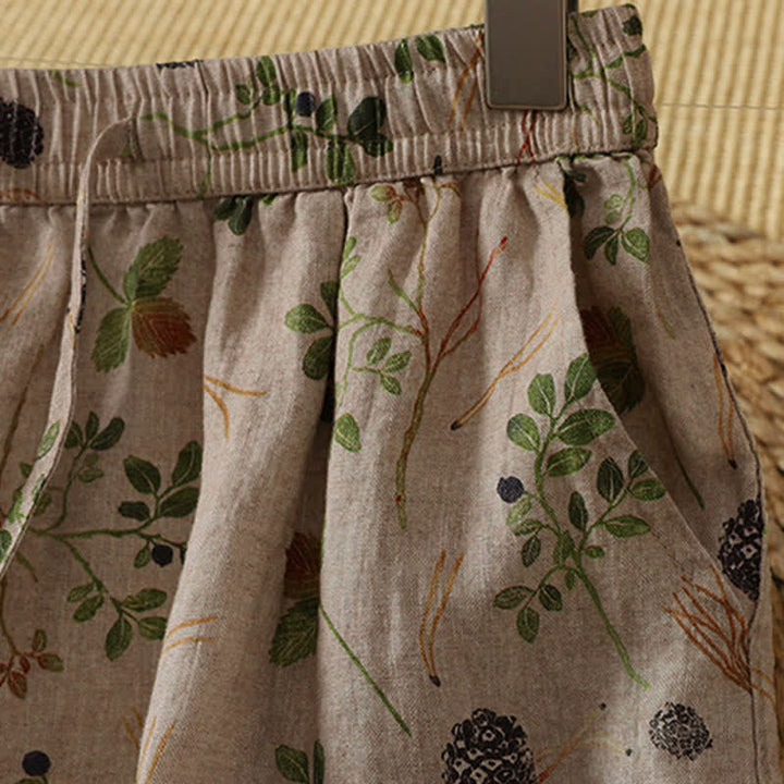 Buddha Stones Summer Casual Boho Floral Plant Women's Skirts With Pocket - image 7