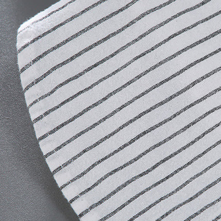 Buddha Stones Spring Fall Casual Minimalist Button-Up Vertical Striped Men's Long Sleeve Shirts With Patch Pocket - image 8