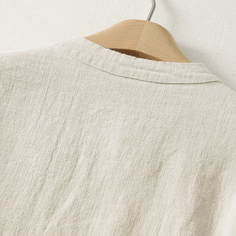 Buddha Stones Casual Plain Frog-buttons Women's Long Sleeve Shirt - image 9
