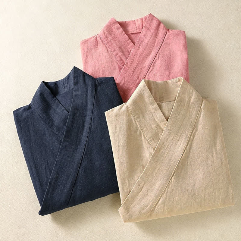 Buddha Stones Spring Summer Casual Tang Style V-Neck Drawstring Solid Women's Long Sleeve Shirts - image 21