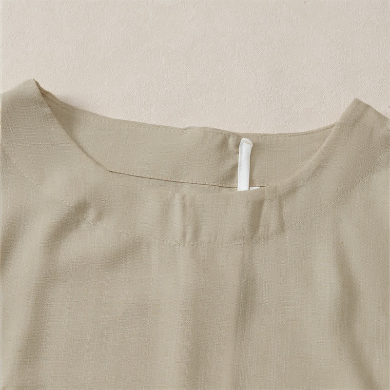 Buddha Stones Summer Casual Minimalist Crew Neck Solid Cropped Women's Short  Sleeve T-Shirts - image 1