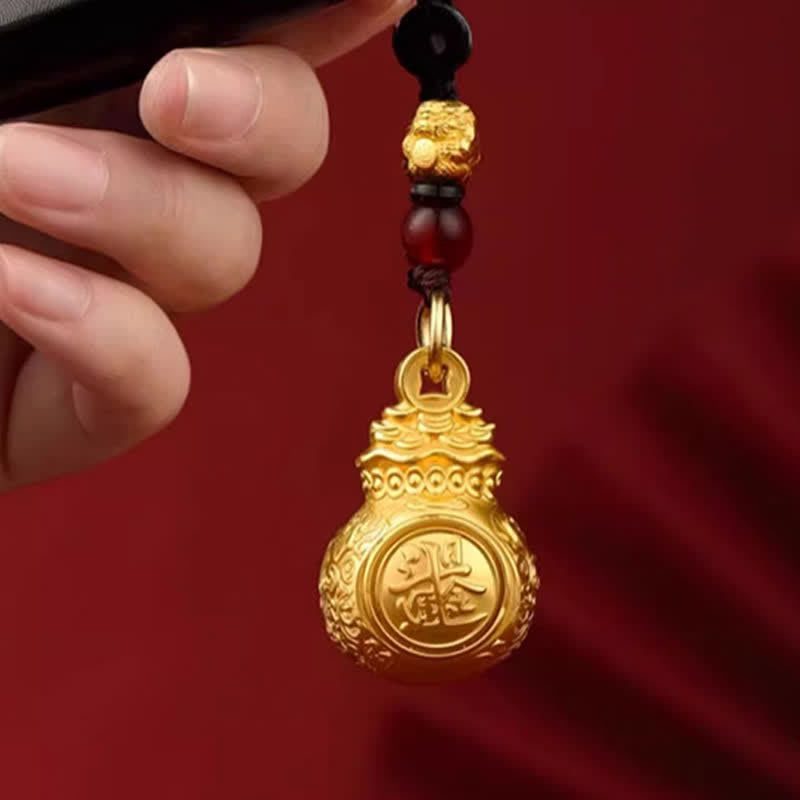 Buddha Stones "Make A Fortune Every Day" Golden Tone Copper Chinese Zodiac Fortune Money Bag Coins Keychains - image 10