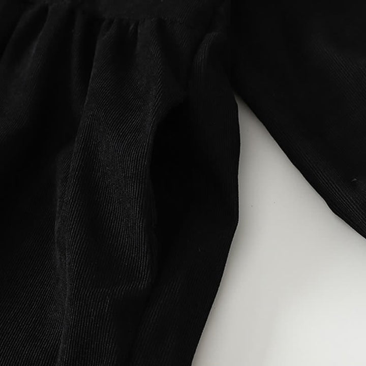 Buddha Stones Spring Fall Tang Style Vintage Button-Up Pleated Trim Solid Women's Long Sleeve Dress With Pocket - image 18
