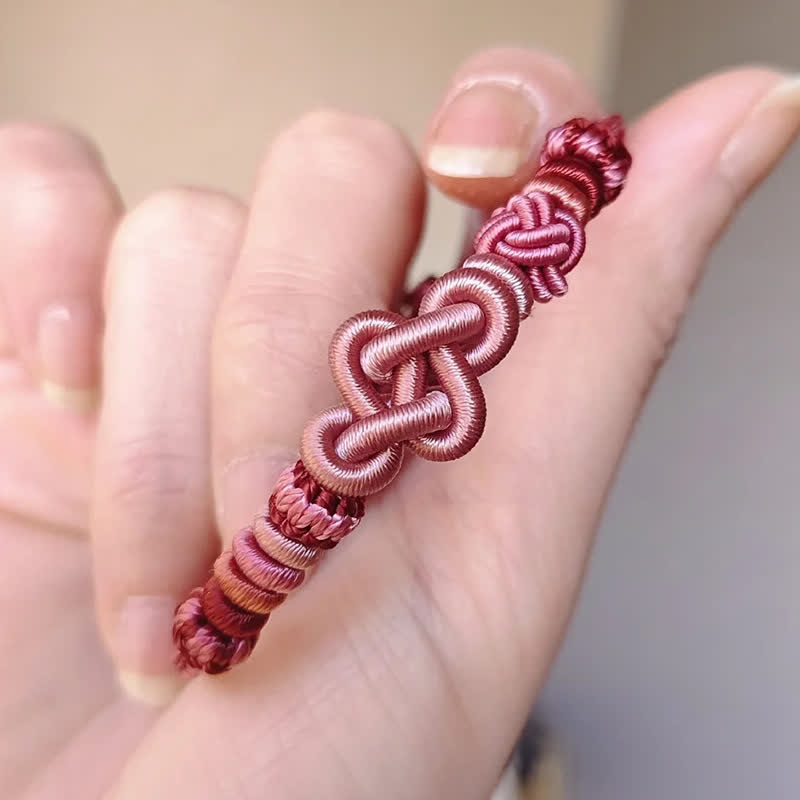 Buddha Stones Hand-Woven "Get Rich Quickly" Gourd Strength Pink String Bracelet - image 10