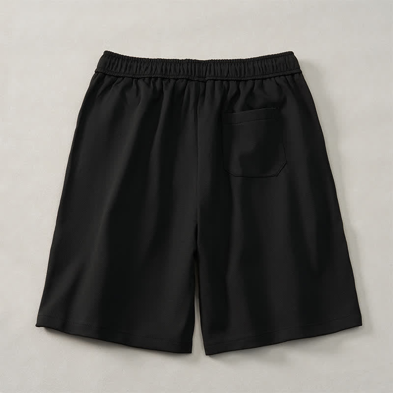 Buddha Stones Summer Boho Drawstring Elastic Waist Geometric Trim Men's Shorts With Pockets - image 9