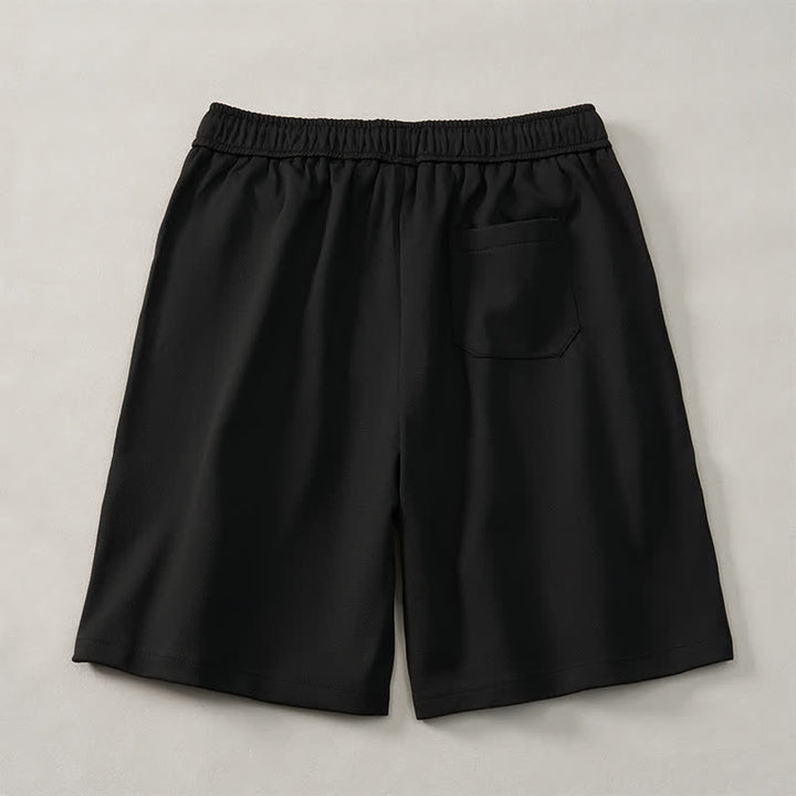 Buddha Stones Summer Boho Drawstring Elastic Waist Geometric Trim Men's Shorts With Pockets - image 13