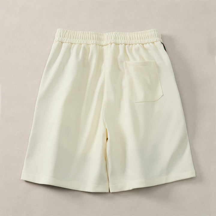Buddha Stones Summer Boho Drawstring Elastic Waist Geometric Trim Men's Shorts With Pockets - image 18