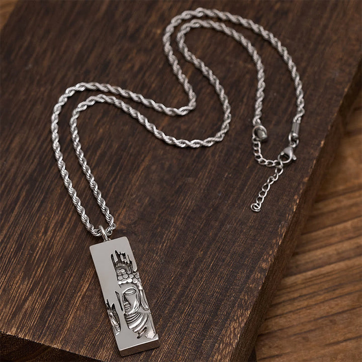 Buddha Stones Tathagata Buddha Strength Protection Amulet Lucky Vintage Style Pendant Necklace - image 20