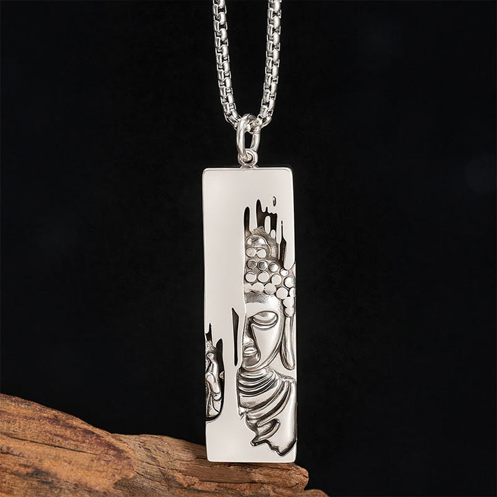 Buddha Stones Tathagata Buddha Strength Protection Amulet Lucky Vintage Style Pendant Necklace - Vintage Style Buddha+80cm Chain - image 7