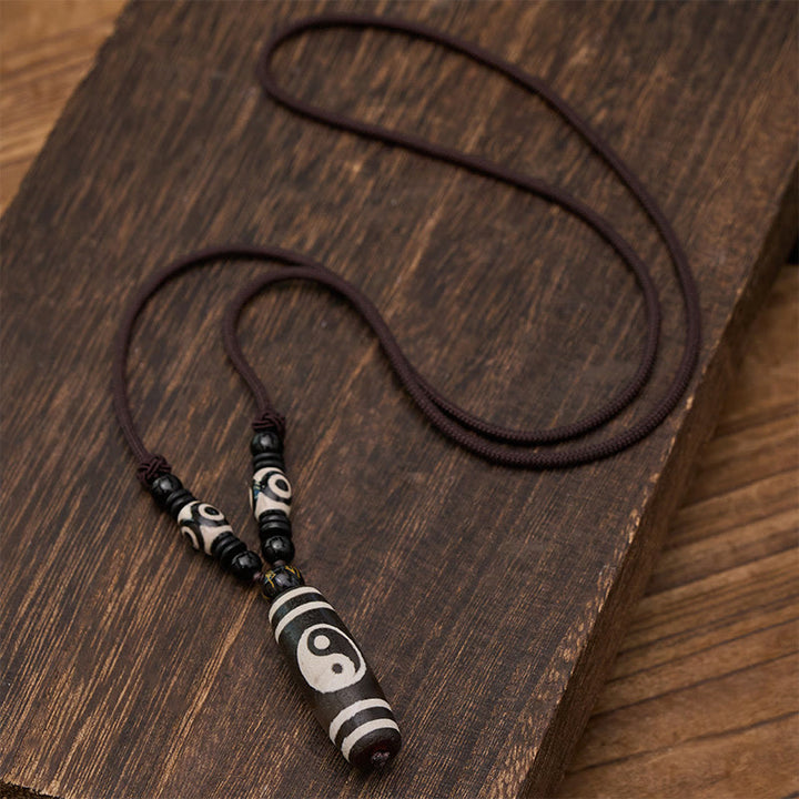 Buddha Stones Black Onyx Yin Yang Balance Necklace - image 4