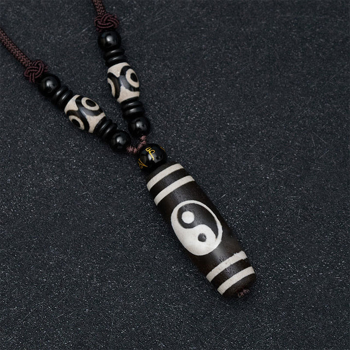 Buddha Stones Black Onyx Yin Yang Balance Necklace - image 3