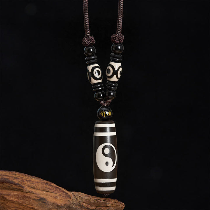 Buddha Stones Black Onyx Yin Yang Balance Necklace - image 2