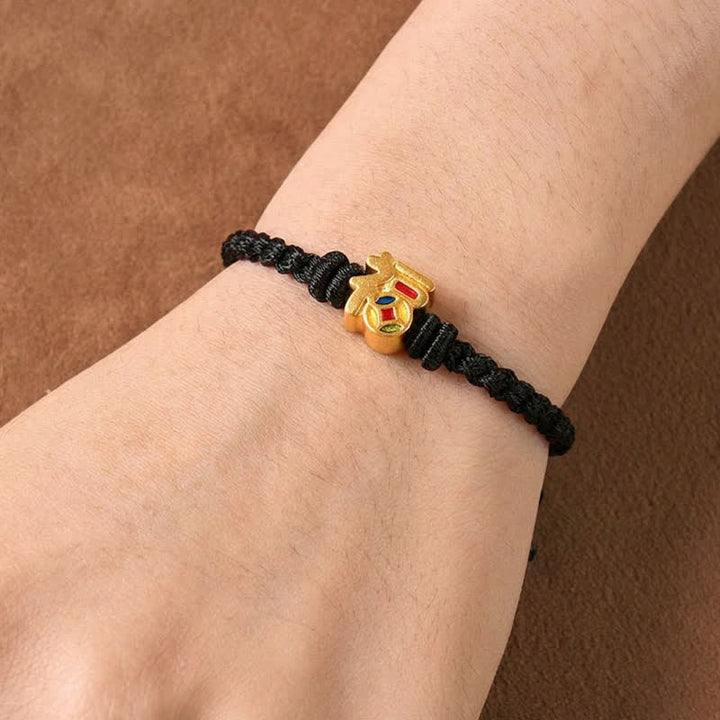 Buddha Stones Fu Character Red String Balance Tibet Adjustable Bracelet - image 12