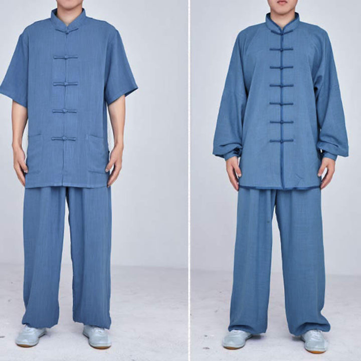 Buddha Stones Meditation Zen Prayer Spiritual Tai Chi Qigong Practice Unisex Embroidery Clothing Set - image 29