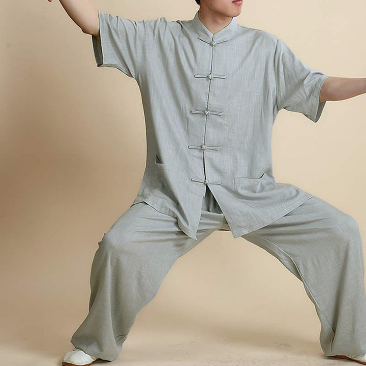 Buddha Stones Meditation Zen Prayer Spiritual Tai Chi Qigong Practice Unisex Embroidery Clothing Set - image 24