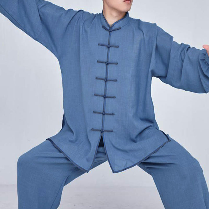 Buddha Stones Meditation Zen Prayer Spiritual Tai Chi Qigong Practice Unisex Embroidery Clothing Set - image 15