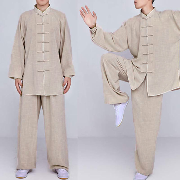 Buddha Stones Meditation Zen Prayer Spiritual Tai Chi Qigong Practice Unisex Embroidery Clothing Set - image 9