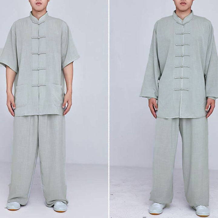 Buddha Stones Meditation Zen Prayer Spiritual Tai Chi Qigong Practice Unisex Embroidery Clothing Set - image 25