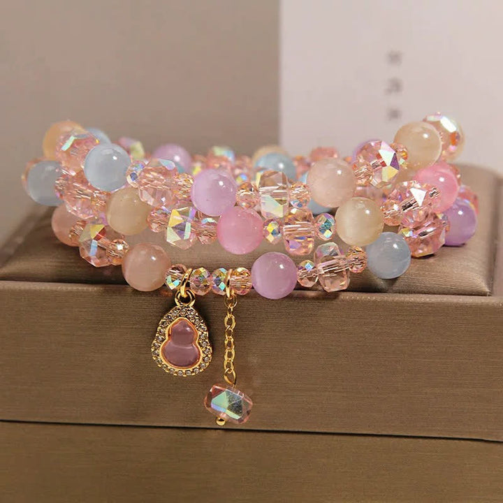 Buddha Stones Multicolor Cat's Eye Gourd Love Beads Bracelet - image 2